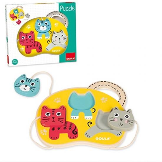 Holzpuzzle 3 Katzen